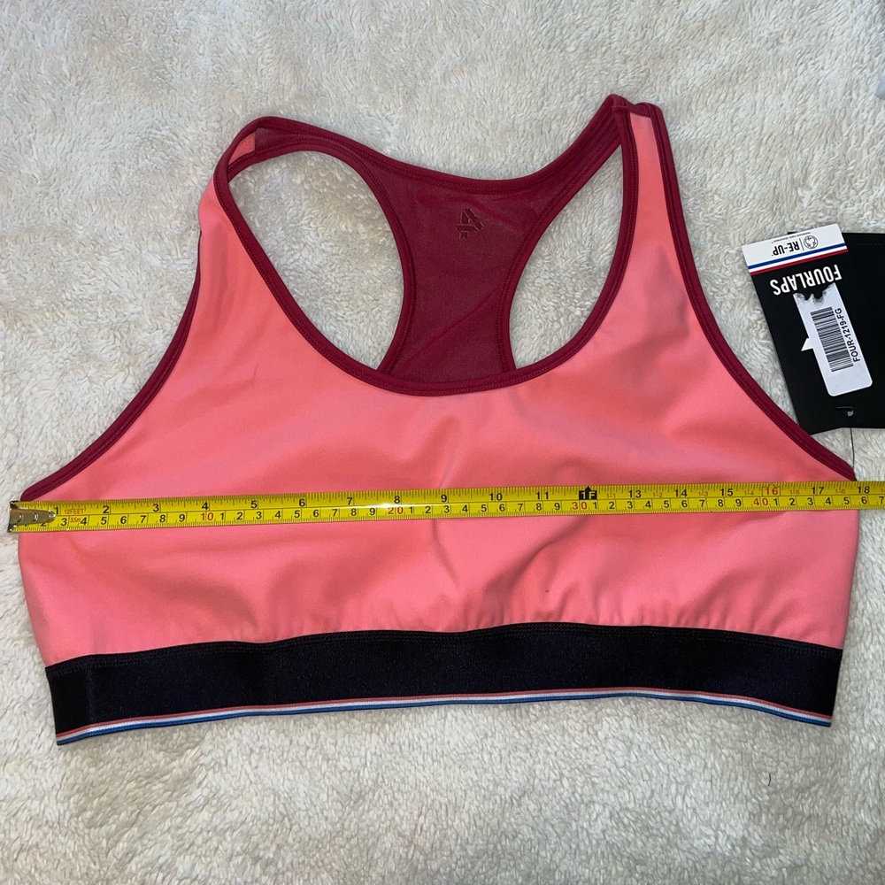 Fourlaps Circuit Sports Bra in Strawberry/Red Velvet - Picture 2 of 6